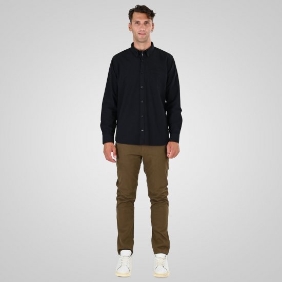 Double Outfitters GS-5225 Oxford košulja Crna - Košulje - Muške Košulje Veliki Brojevi