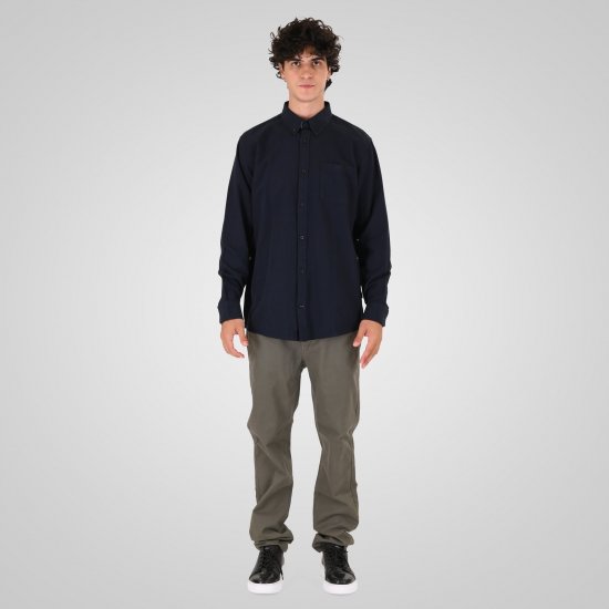 Double Outfitters GS-5225 Oxford košulja Tamnoplava - Košulje - Muške Košulje Veliki Brojevi