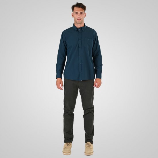 Double Outfitters GS-5225 Oxford košulja Tamnozelena - Košulje - Muške Košulje Veliki Brojevi