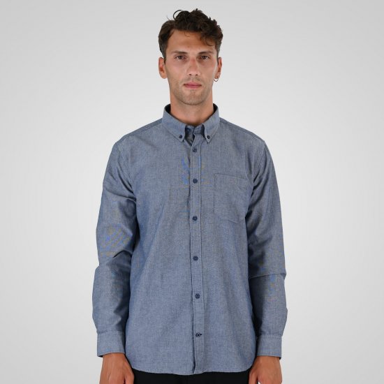 Double Outfitters GS-5225 Oxford košulja Svijetloplava - Košulje - Muške Košulje Veliki Brojevi