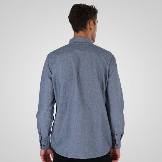 Double Outfitters GS-5225 Oxford košulja Svijetloplava - Košulje - Muške Košulje Veliki Brojevi
