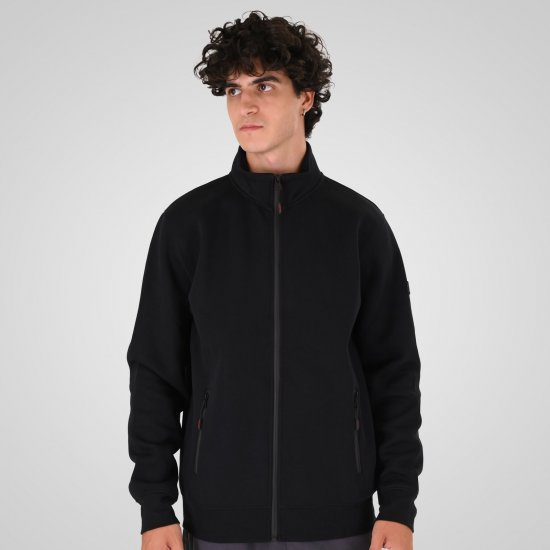 Double Outfitters MTOP-1158 Dukserica s patentnim zatvaračem Crna - Puloveri & dukserice - Muške Puloveri & dukserice veliki brojevi
