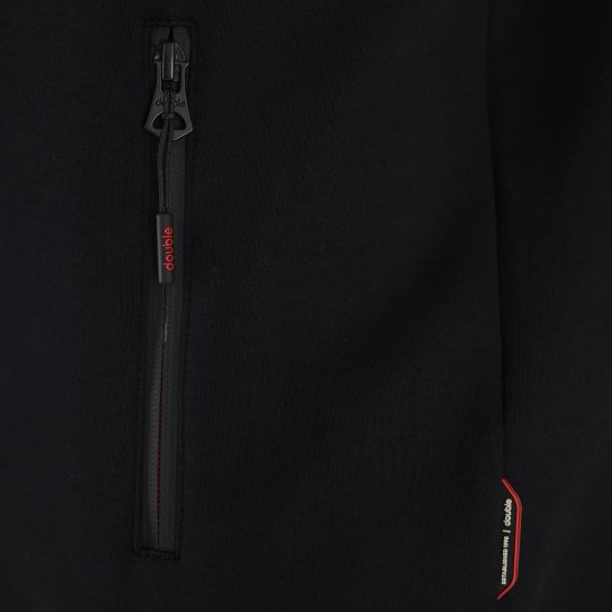 Double Outfitters MTOP-1158 Dukserica s patentnim zatvaračem Crna - Puloveri & dukserice - Muške Puloveri & dukserice veliki brojevi