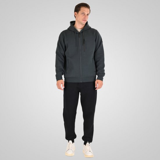 Double Outfitters MTOP-1160 Majica s kapuljačom i patentnim zatvaračem Tamnozelena - Puloveri & dukserice - Muške Puloveri & dukserice veliki brojevi