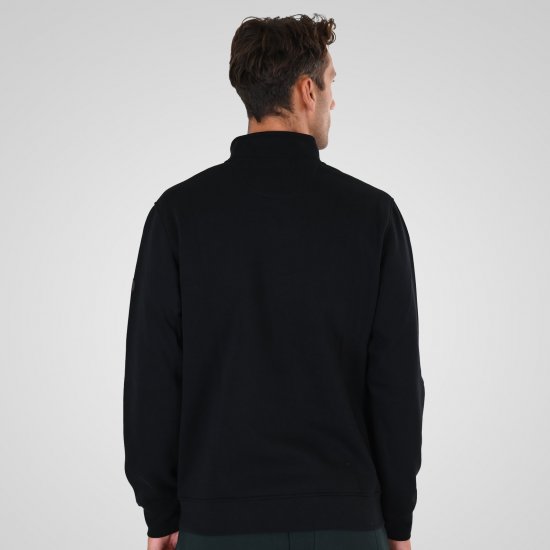 Double Outfitters MTOP-1163 Dukserica s kratkim patentnim zatvaračem Crna - Puloveri & dukserice - Muške Puloveri & dukserice veliki brojevi