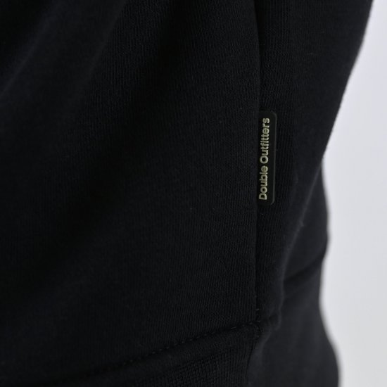 Double Outfitters MTOP-1163 Dukserica s kratkim patentnim zatvaračem Crna - Puloveri & dukserice - Muške Puloveri & dukserice veliki brojevi
