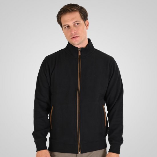 Double Outfitters SEL-1168 Dukserica s patentnim zatvaračem Crna - Puloveri & dukserice - Muške Puloveri & dukserice veliki brojevi