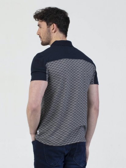 Mish Mash Doha Contrast Polo Navy - Polo majice - Muške Polo Majice Veliki Brojevi