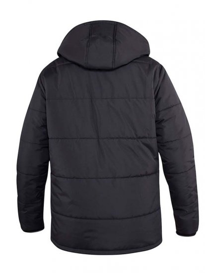 D555 Lonsdale Parka Style Jacket With Embroidery Patch On Sleeve Black - Jakne - Muške Jakne Veliki Brojevi