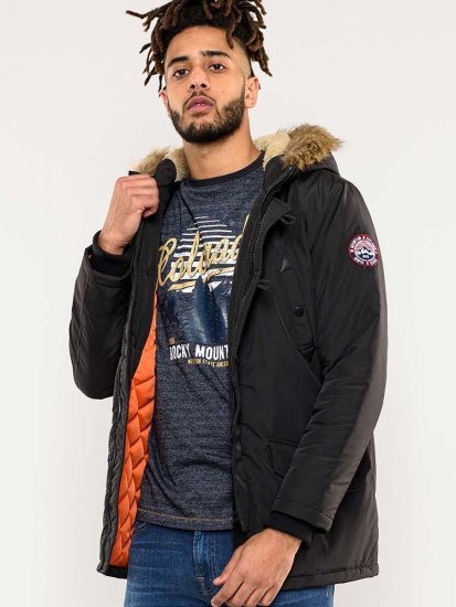 D555 Dundee Parka Jacket With Fur trimming and Teddy Fur Lined hood - Jakne - Muške Jakne Veliki Brojevi