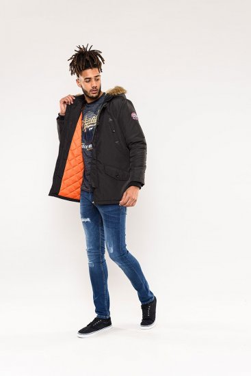 D555 Dundee Parka Jacket With Fur trimming and Teddy Fur Lined hood - Jakne - Muške Jakne Veliki Brojevi