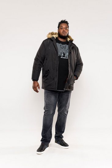 D555 Dundee Parka Jacket With Fur trimming and Teddy Fur Lined hood - Jakne - Muške Jakne Veliki Brojevi
