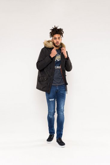 D555 Dundee Parka Jacket With Fur trimming and Teddy Fur Lined hood - Jakne - Muške Jakne Veliki Brojevi