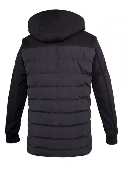 D555 Hampshire Hooded Quilted Jacket Black - Jakne - Muške Jakne Veliki Brojevi