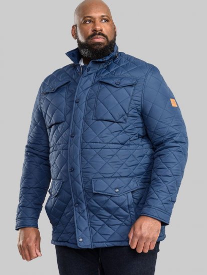 D555 Dalwood Quilted Jacket With Zip Away Hood - Jakne - Muške Jakne Veliki Brojevi