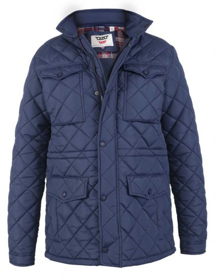 D555 Dalwood Quilted Jacket With Zip Away Hood - Jakne - Muške Jakne Veliki Brojevi