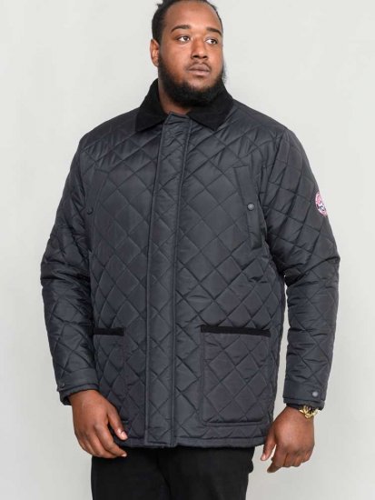 D555 Northcole Quilted Jacket Black - Jakne - Muške Jakne Veliki Brojevi