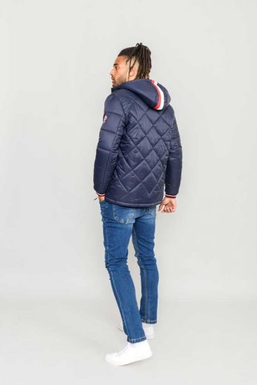 D555 Angus Diamond Quilted Puffer Jacket Navy - Jakne - Muške Jakne Veliki Brojevi