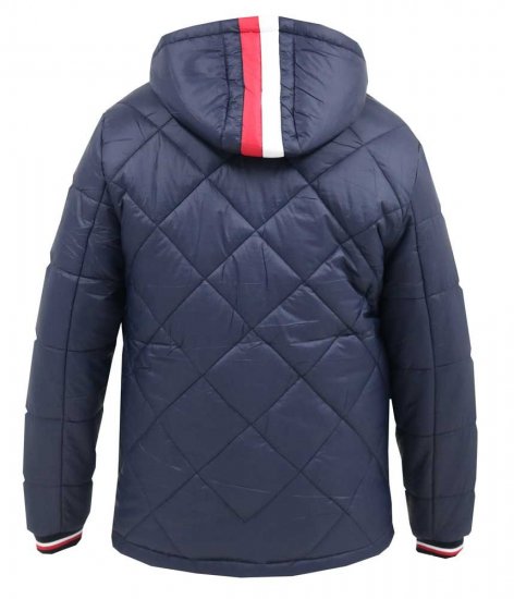 D555 Angus Diamond Quilted Puffer Jacket Navy - Jakne - Muške Jakne Veliki Brojevi