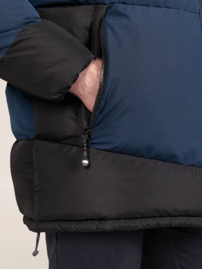 D555 Hank Ripstop Contrast Panelled Padded Hooded Jacket Tamnoplava - Jakne - Muške Jakne Veliki Brojevi