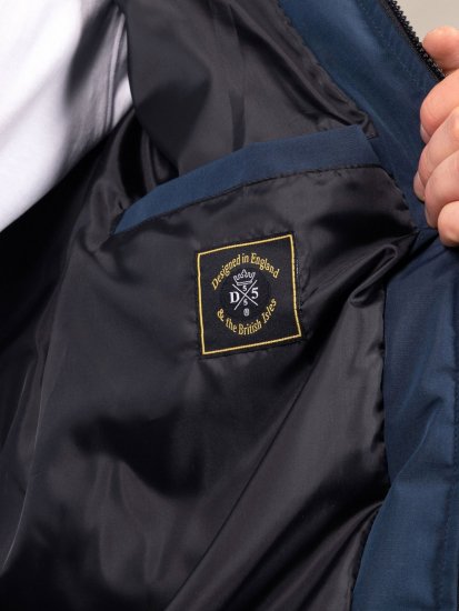 D555 Hank Ripstop Contrast Panelled Padded Hooded Jacket Tamnoplava - Jakne - Muške Jakne Veliki Brojevi