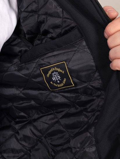 D555 Jamie Soft Shell Detachable Hood Padded Jacket Crna - Jakne - Muške Jakne Veliki Brojevi