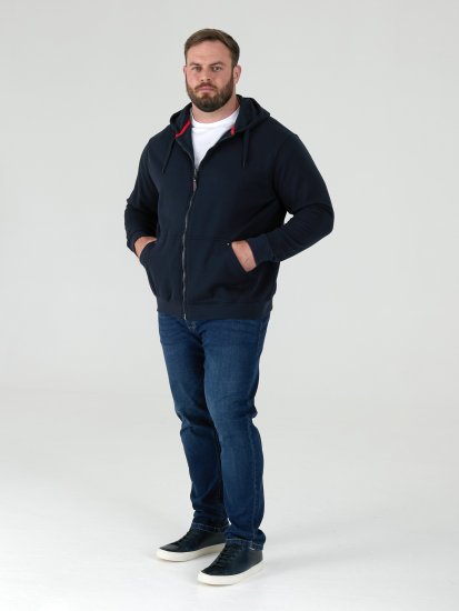 D555 Cantor Hoodie Navy - Puloveri & dukserice - Muške Puloveri & dukserice veliki brojevi