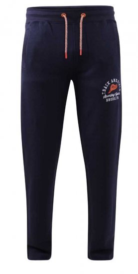 D555 Chilworth Open Hem Jogger Navy - Sportske Hlače & Kratke - Muške Trenirke Veliki Brojevi