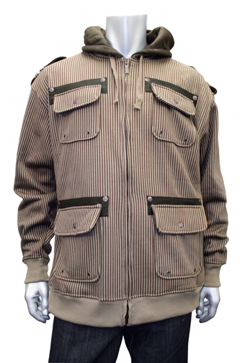 Knockout Brun Stripe Hoodie - Puloveri & dukserice - Muške Puloveri & dukserice veliki brojevi