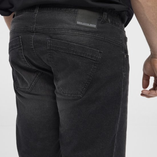 North Latitude 51336 denim kratke hlače crne - Kratke hlače - Muške Kratke Hlače Veliki Brojevi 