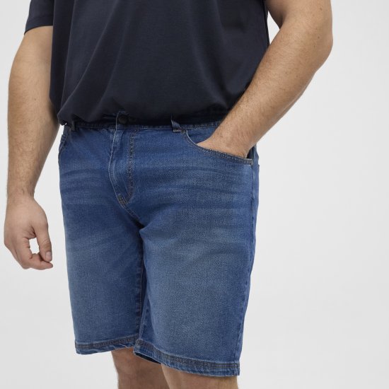 North Latitude 51336 denim kratke hlače plave - Kratke hlače - Muške Kratke Hlače Veliki Brojevi 