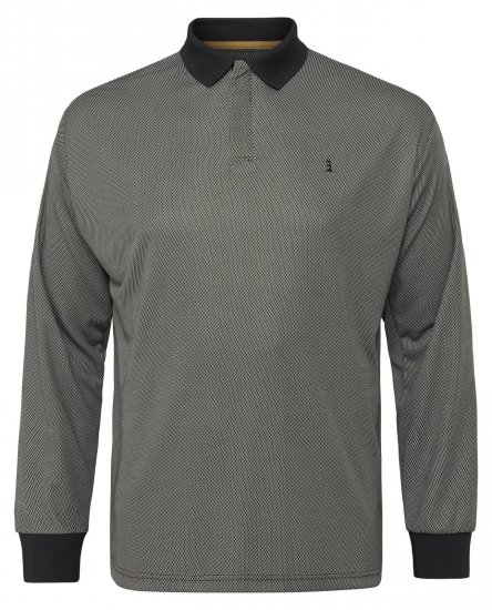North Latitude Cool Effect Polo Majica Dugih Rukava Crna - Polo majice - Muške Polo Majice Veliki Brojevi