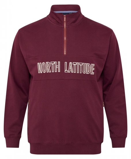 North Latitude Half Zip Majica Bordo - Puloveri & dukserice - Muške Puloveri & dukserice veliki brojevi