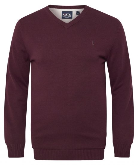 North Latitude 53133 V-Neck Knit Crvena - Puloveri & dukserice - Muške Puloveri & dukserice veliki brojevi