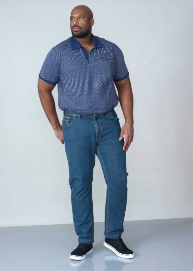 Duke Bailey Relaxed Comfort Fit Stretch Jeans With Elasticated Waist Stonewash - Traperice & hlače - Muške Traperice i Hlače Veliki Brojevi