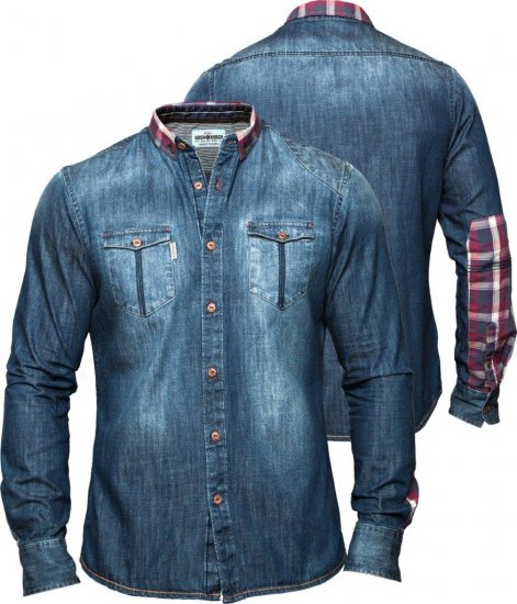 Mish Mash Moto Denim - Košulje - Muške Košulje Veliki Brojevi