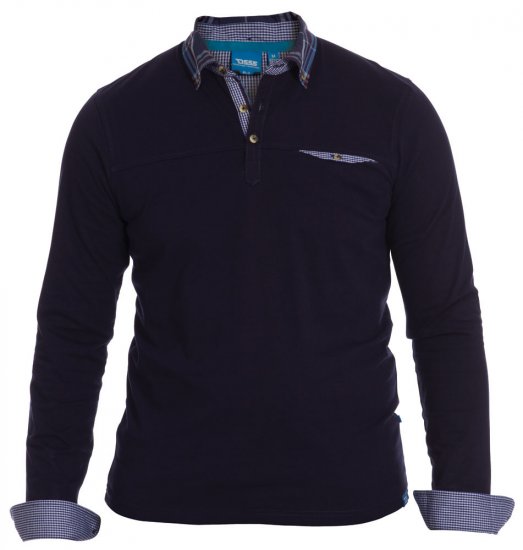 D555 Idaho L/S Polo - Polo majice - Muške Polo Majice Veliki Brojevi