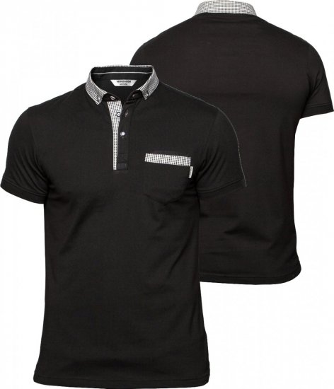Mish Mash Flame Black - Polo majice - Muške Polo Majice Veliki Brojevi