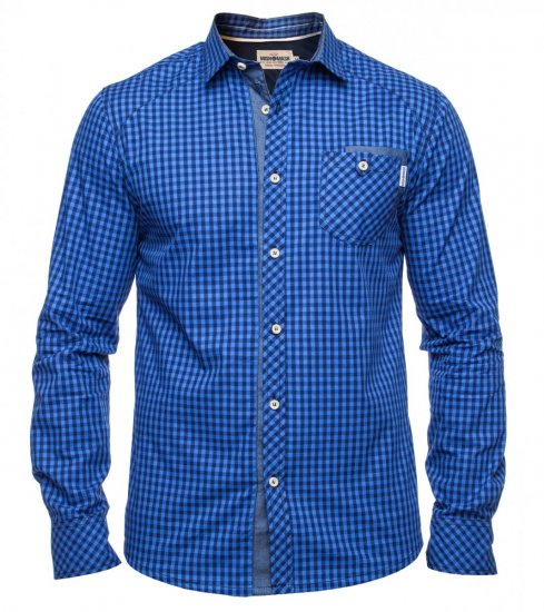 Mish Mash Grill Blue L/S - Košulje - Muške Košulje Veliki Brojevi