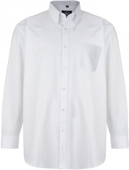 Kam Oxford shirt Long sleeve White - Košulje - Muške Košulje Veliki Brojevi