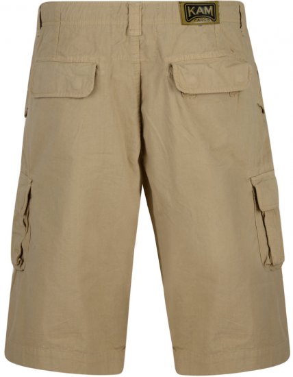 Kam Jeans 386 Cargo Shorts Sand - Kratke hlače - Muške Kratke Hlače Veliki Brojevi 