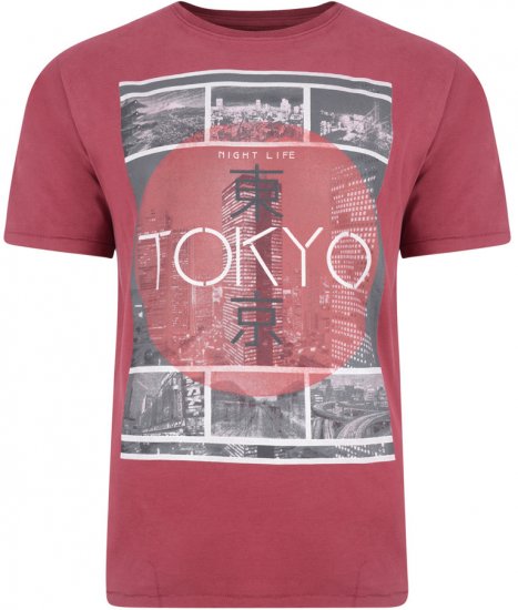 Kam Jeans 540 T-shirt Red - Majice Kratkih Rukava - Muške Majice Kratkih Rukava Veliki Brojevi 