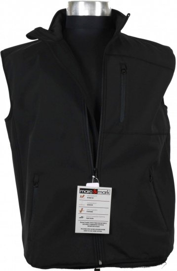 Marc & Mark Softshell-vest Black - Jakne - Muške Jakne Veliki Brojevi