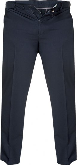 D555 Bruno Stretch Chino pants with Extenda Waist Indigo Blue - Traperice & hlače - Muške Traperice i Hlače Veliki Brojevi