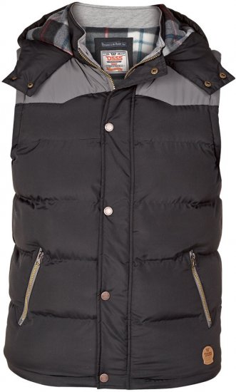 D555 Paxton Vest Black - Jakne - Muške Jakne Veliki Brojevi