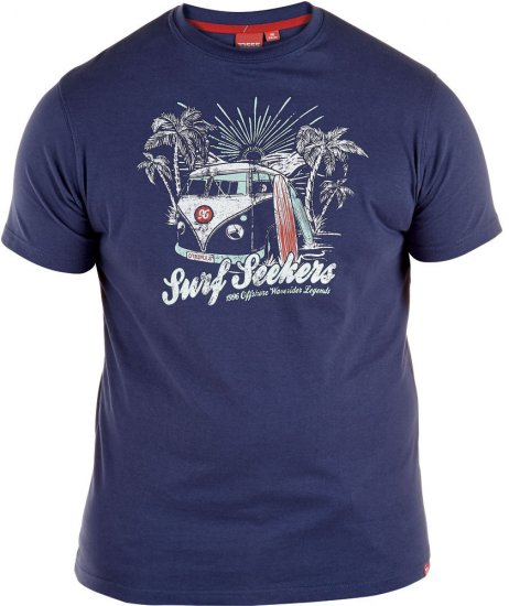 D555 Magnus T-shirt Navy - Majice Kratkih Rukava - Muške Majice Kratkih Rukava Veliki Brojevi 