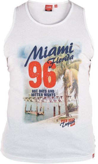 D555 Addison Vest White - Majice Kratkih Rukava - Muške Majice Kratkih Rukava Veliki Brojevi 
