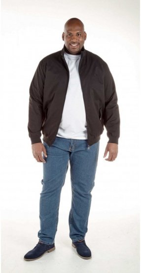 D555 Windsor Cotton Harrington Jacket Black - Jakne - Muške Jakne Veliki Brojevi