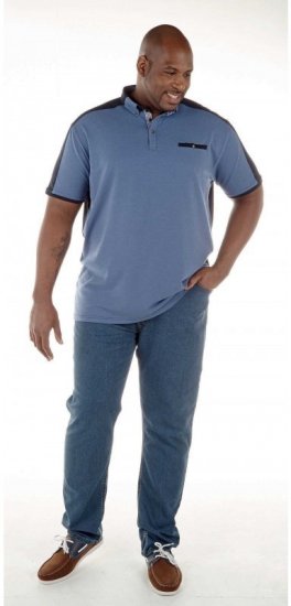 D555 Jones Polo Denim Marl/Navy - Polo majice - Muške Polo Majice Veliki Brojevi