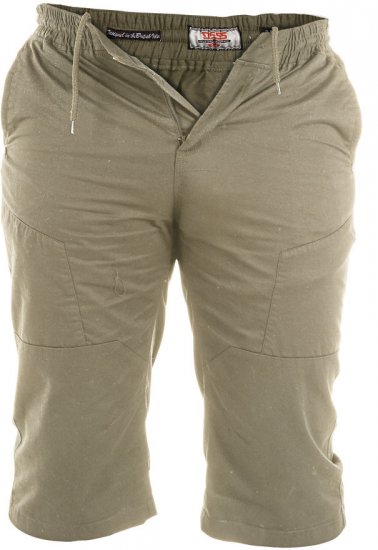 D555 Jefferson Long Length Cotton Short Khaki - Kratke hlače - Muške Kratke Hlače Veliki Brojevi 
